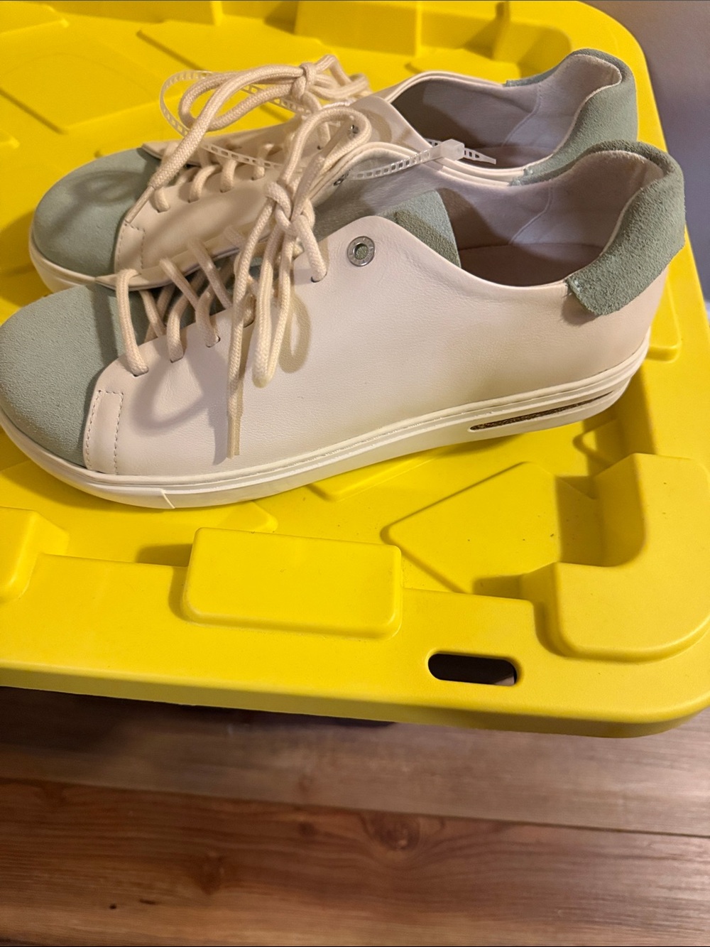 Birkenstock Bend Low Devon Pop in eggshell and sage - Picture 4 of 8